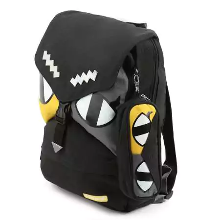 image of backpack with print of eyes